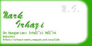 mark irhazi business card